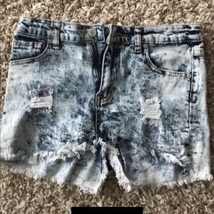 Denim jeans shorts